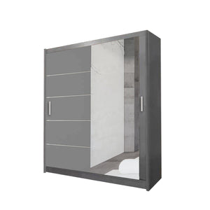 Lyon Bedroom Sliding Mirror Door Wardrobe