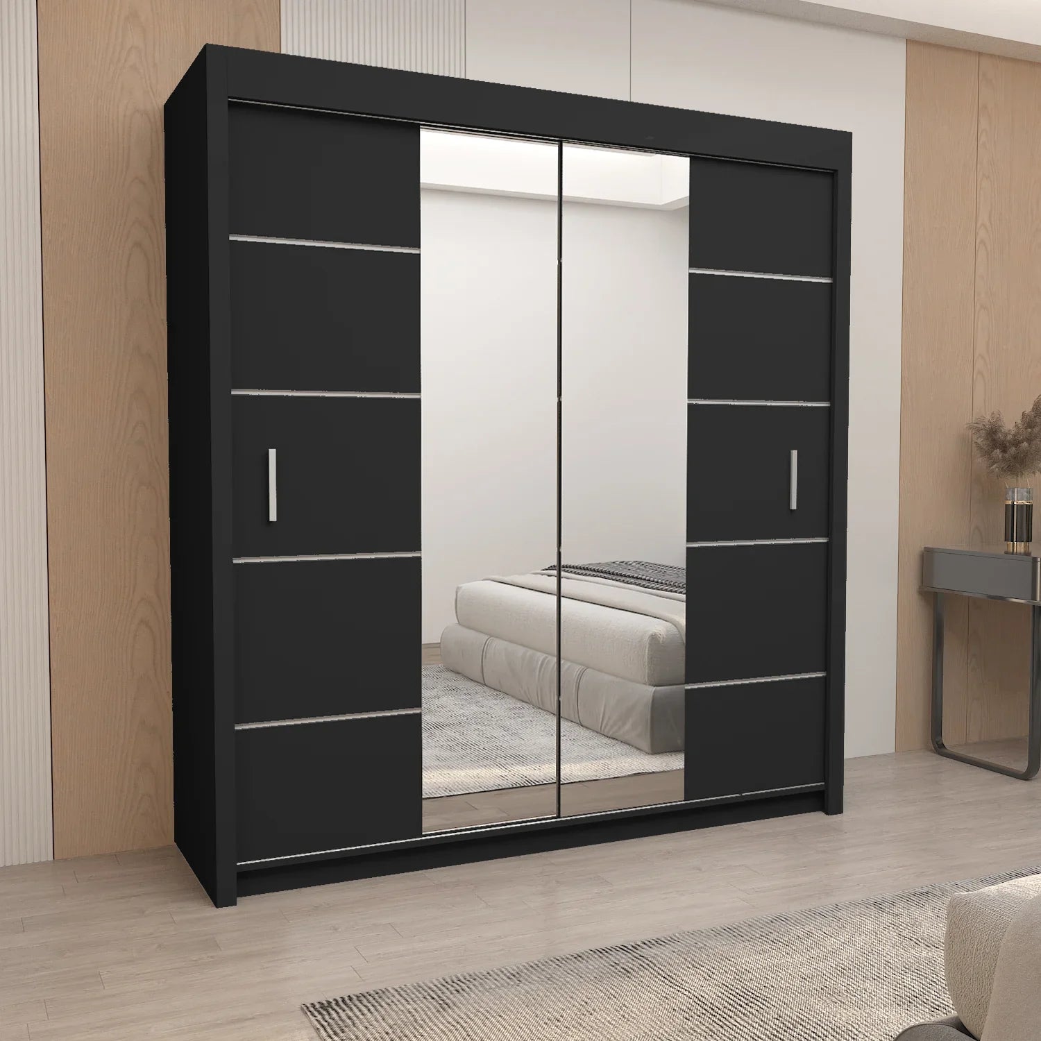 Oslo Bedroom Sliding Mirror Door Wardrobe