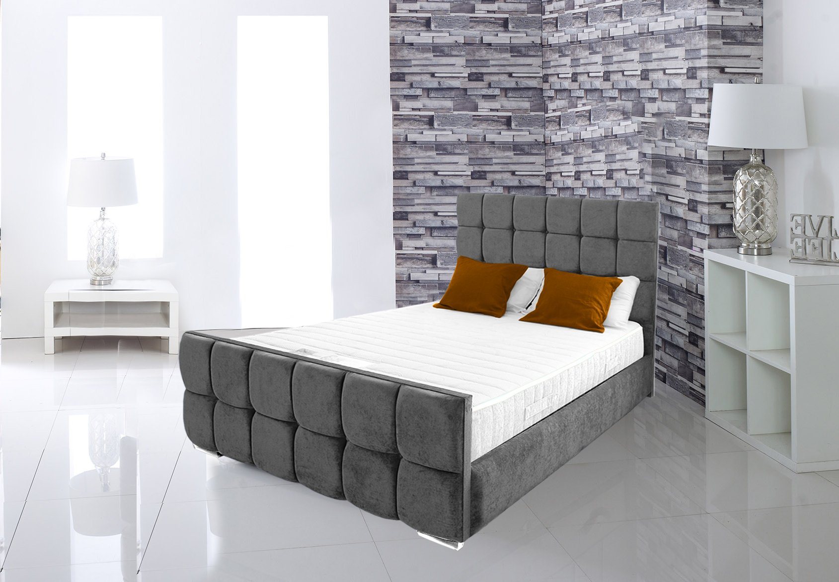 Model 24 Cube Bedframe with mattress