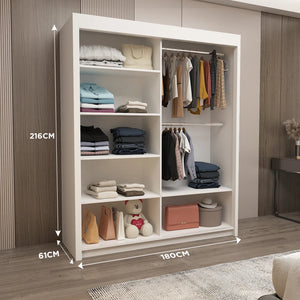 Oslo Bedroom Sliding Mirror Door Wardrobe