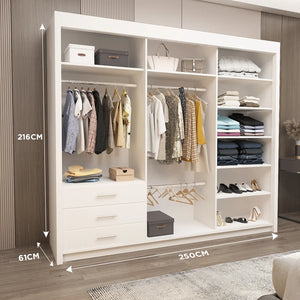 Oslo Bedroom Sliding Mirror Door Wardrobe